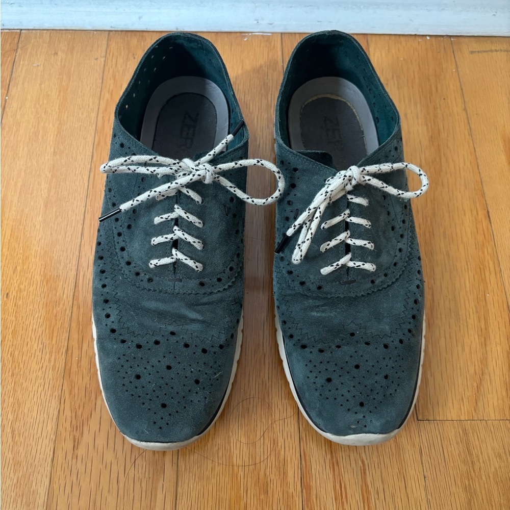 Cole Haan Zerogrand Women Suede Wingtip Oxford Shoes